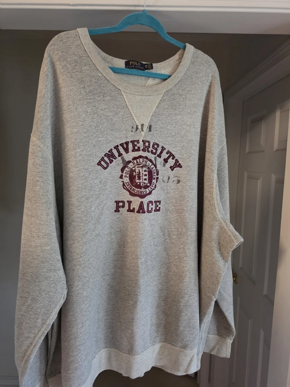 Polo Ralph Lauren University Place Distressed Crewneck Sweatshirt – 5XB / 5X Big